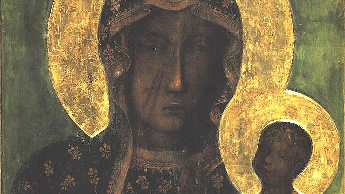 Przed obrazem Matki Boskiej Częstochowskiej